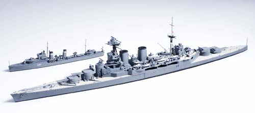 1/700 タミヤ 巡洋戦艦HOOD 完成予定品-