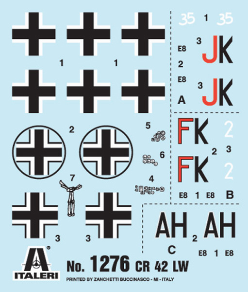 画像: イタレリ 1/72 フィアットCR.42 LW(ドイツ空軍仕様) 【プラモデル】 