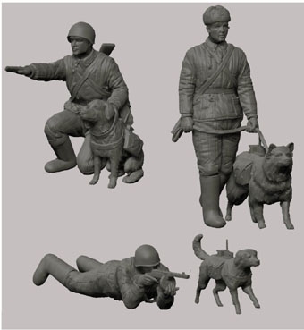 画像: ズベズタ 1/35 ソビエトタンクハンター&地雷犬【プラモデル】