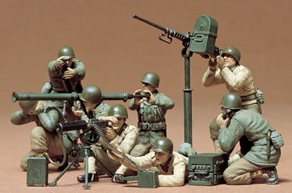 画像1: タミヤ 1/35 アメリカ歩兵機関銃チームセット 【プラモデル】  