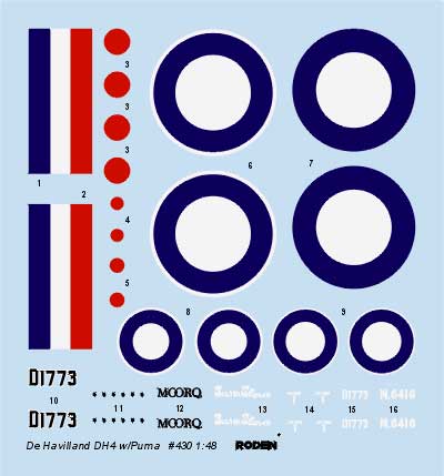 画像: ローデン 1/48 デ・ハビラント DH-4"プーマエンジン搭載型"[プラモデル]